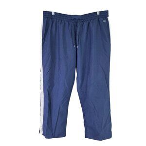 Womens Champion C9 Navy Blue & White Athletic Pants Drawstring Polyester Size L
